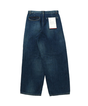 Selvage Denim Two Tuck Pants -DARK FADE-