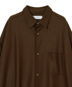 Wool Smooth Flannel Oversized Regular Collar Shirt