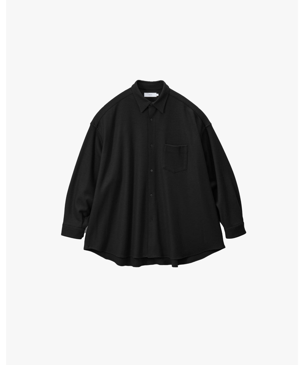 Wool Smooth Flannel Oversized Regular Collar Shirt