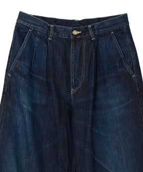 Selvage Denim Two Tuck Pants -DARK FADE-