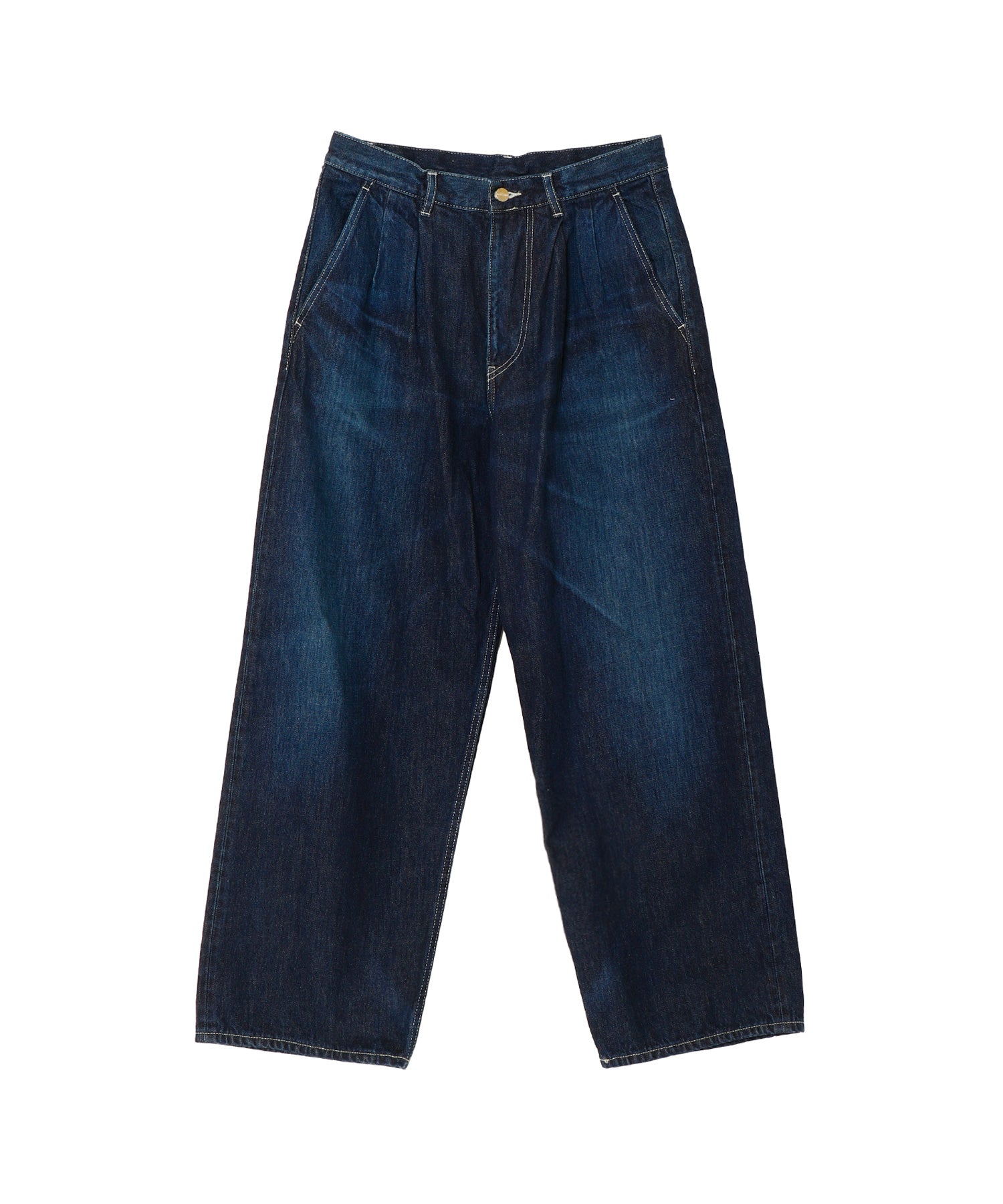 Selvage Denim Two Tuck Pants -DARK FADE-