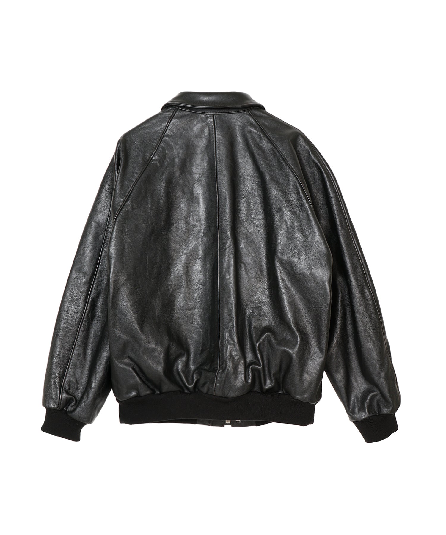 Cow Leather Raglan Blouson