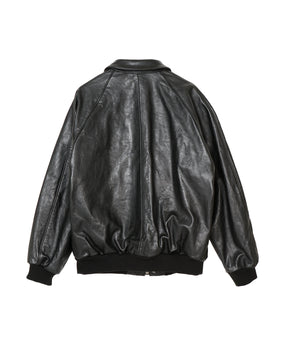 Cow Leather Raglan Blouson