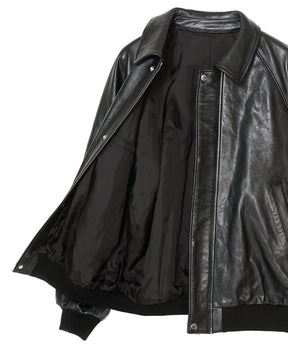 Cow Leather Raglan Blouson