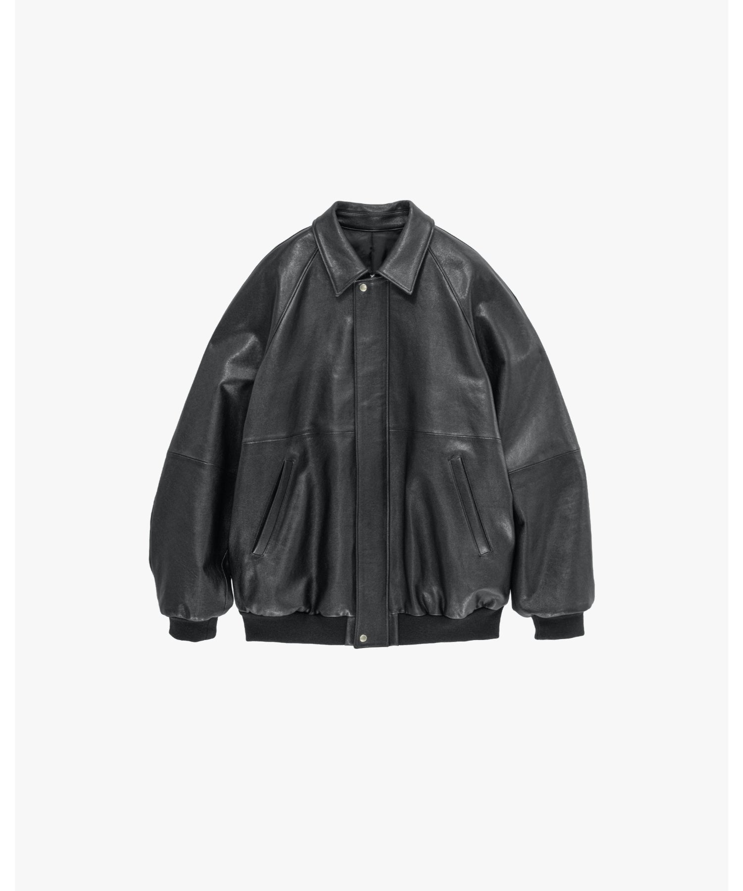 Cow Leather Raglan Blouson