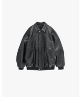 Cow Leather Raglan Blouson