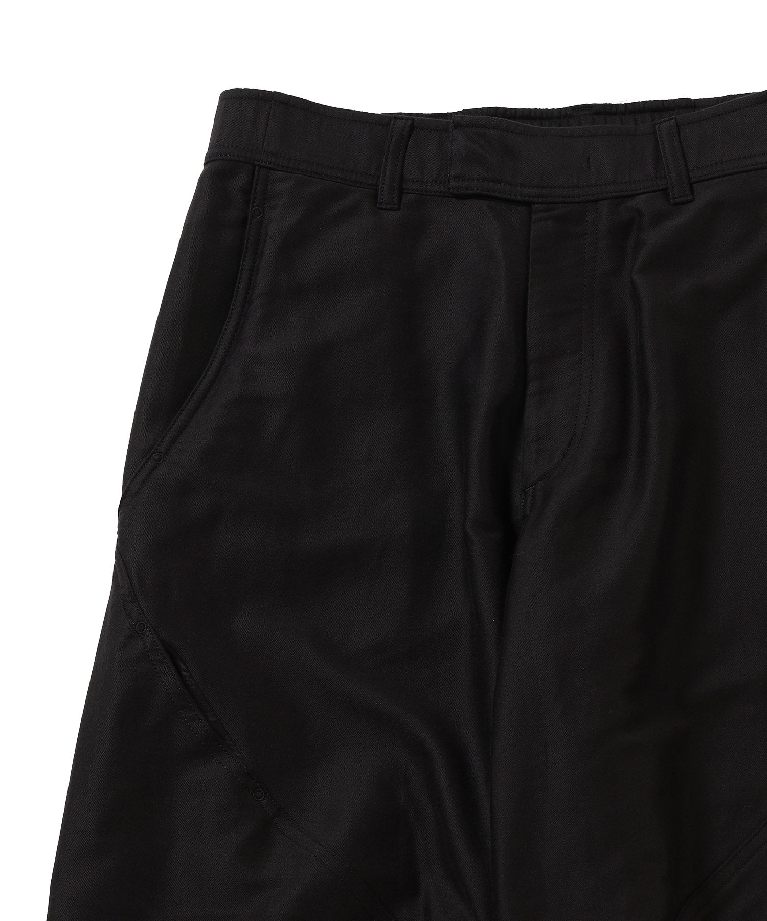 Cotton Silk Blend Helicoid Wide Pants