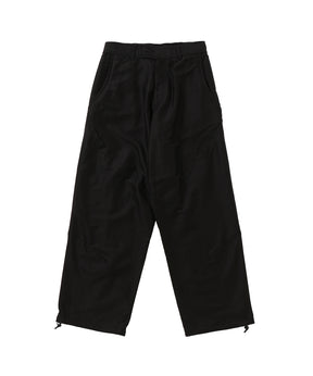 Cotton Silk Blend Helicoid Wide Pants