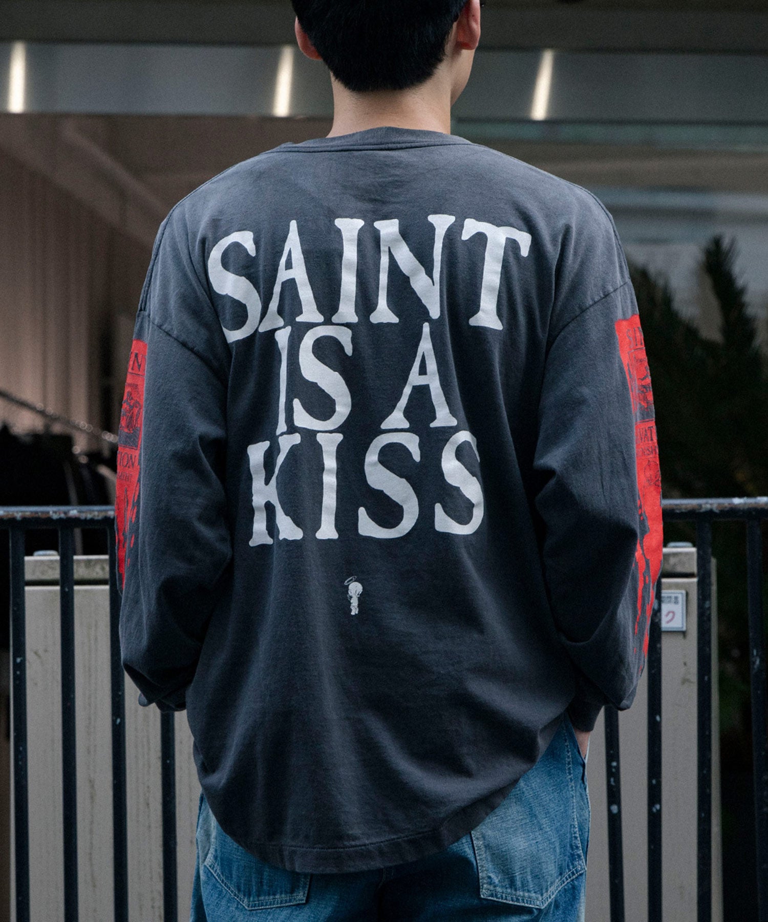maです LS TEE / SAINT IS A KISS / BLACK - SAINT MXXXXXX (セント
