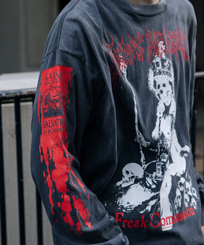 LS TEE / SAINT IS A KISS / BLACK