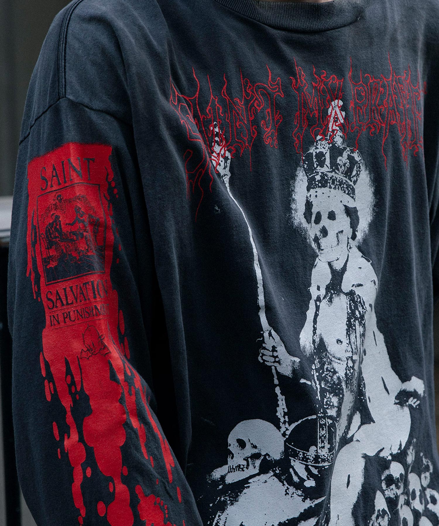 LS TEE / SAINT IS A KISS / BLACK
