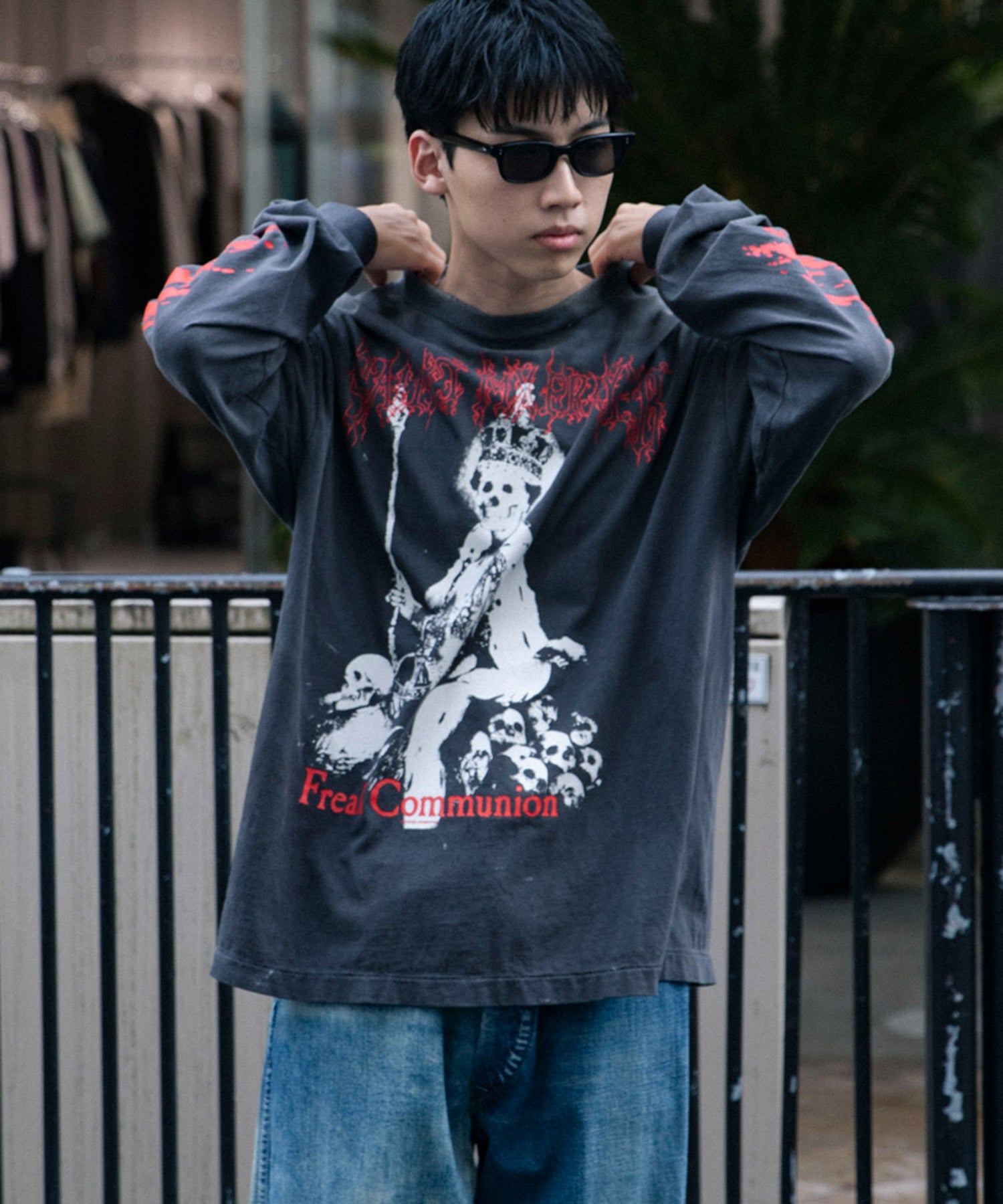 トップス XXL Men's Long-sleeve cotton T-shirt | Black | Diesel