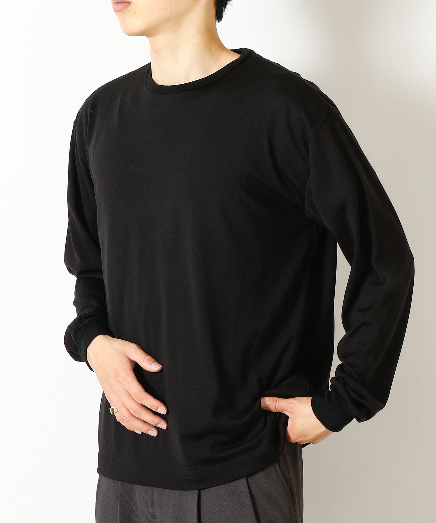 Super 160S Wool Washable Knit / Long Sleeve Tee