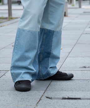 Patchwork Big Denim Pants