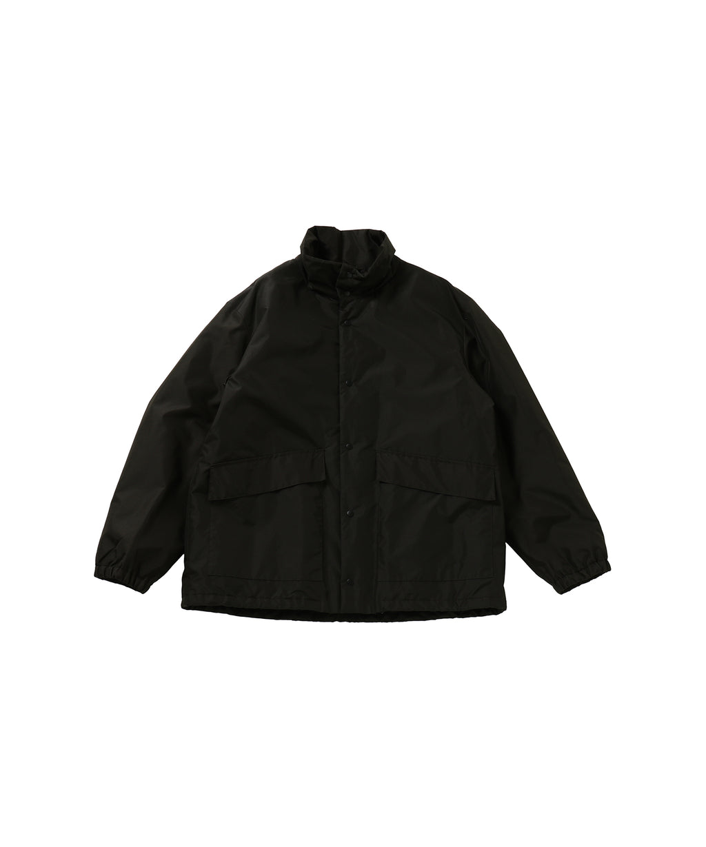 ACRYLIC COATED SILK | PADDED STAND COACH JACKET - ATON (エイトン 