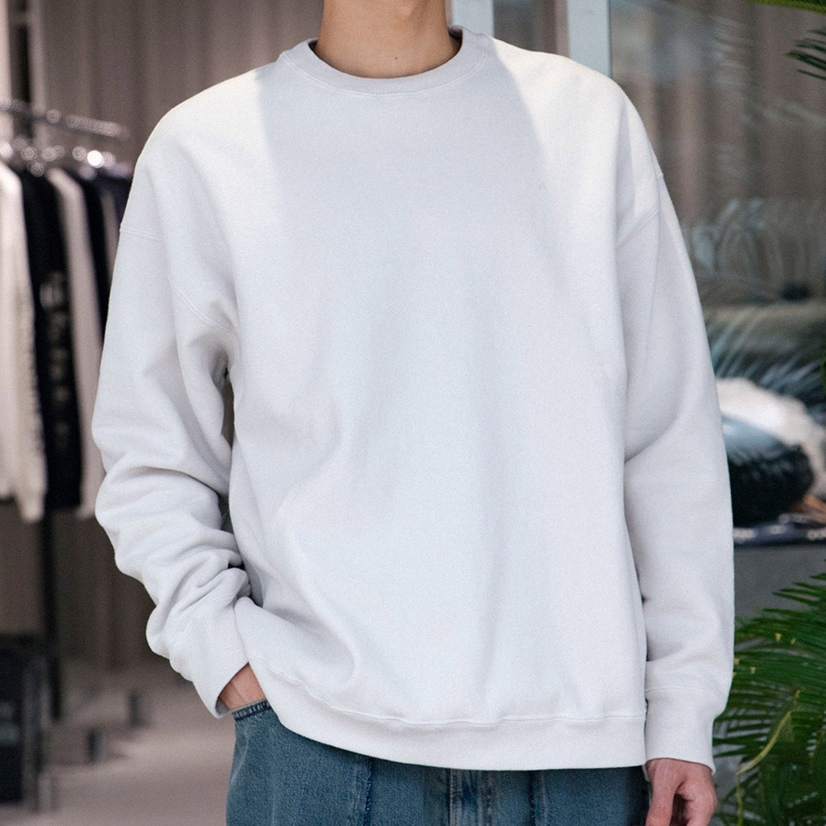 NATURAL DYED URAKE | OVERSIZED SWEAT SHIRT - ATON (エイトン
