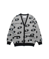 RECORDS JACQUARD KNIT CARDIGAN