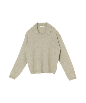 SILK ALPACA | POLO SWEATER