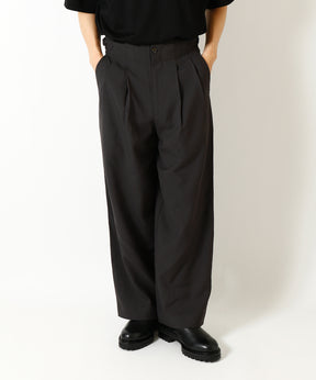 Recycled Polyester Non-Mulesed Wool Gabardine Two Tuck Military Trousers