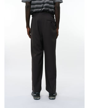 Recycled Polyester Non-Mulesed Wool Gabardine Two Tuck Military Trousers