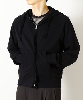 Organic Cotton Open-End Yarn Inlay Zip Parka