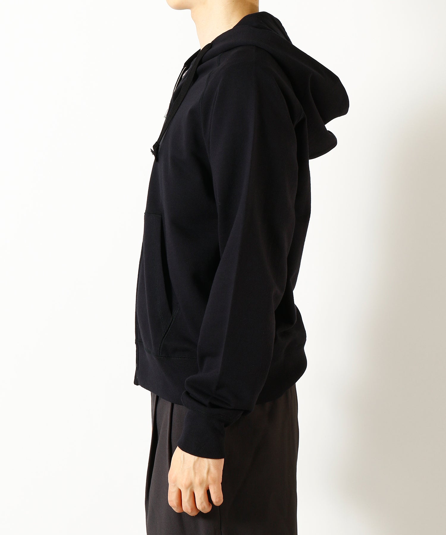 Organic Cotton Open-End Yarn Inlay Zip Parka
