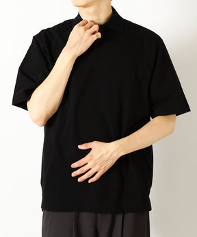 40//1 Organic Cotton High Twisted Pique One Button Tee S/S