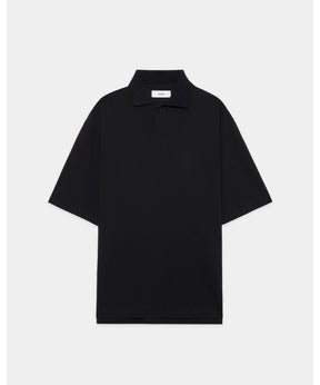 40//1 Organic Cotton High Twisted Pique One Button Tee S/S