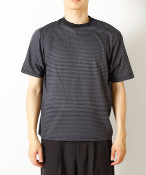 Organic Cotton High Twist Knit Border / Crew Neck Tee