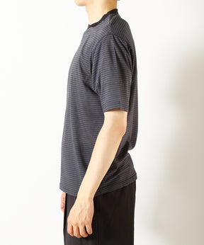Organic Cotton High Twist Knit Border / Crew Neck Tee