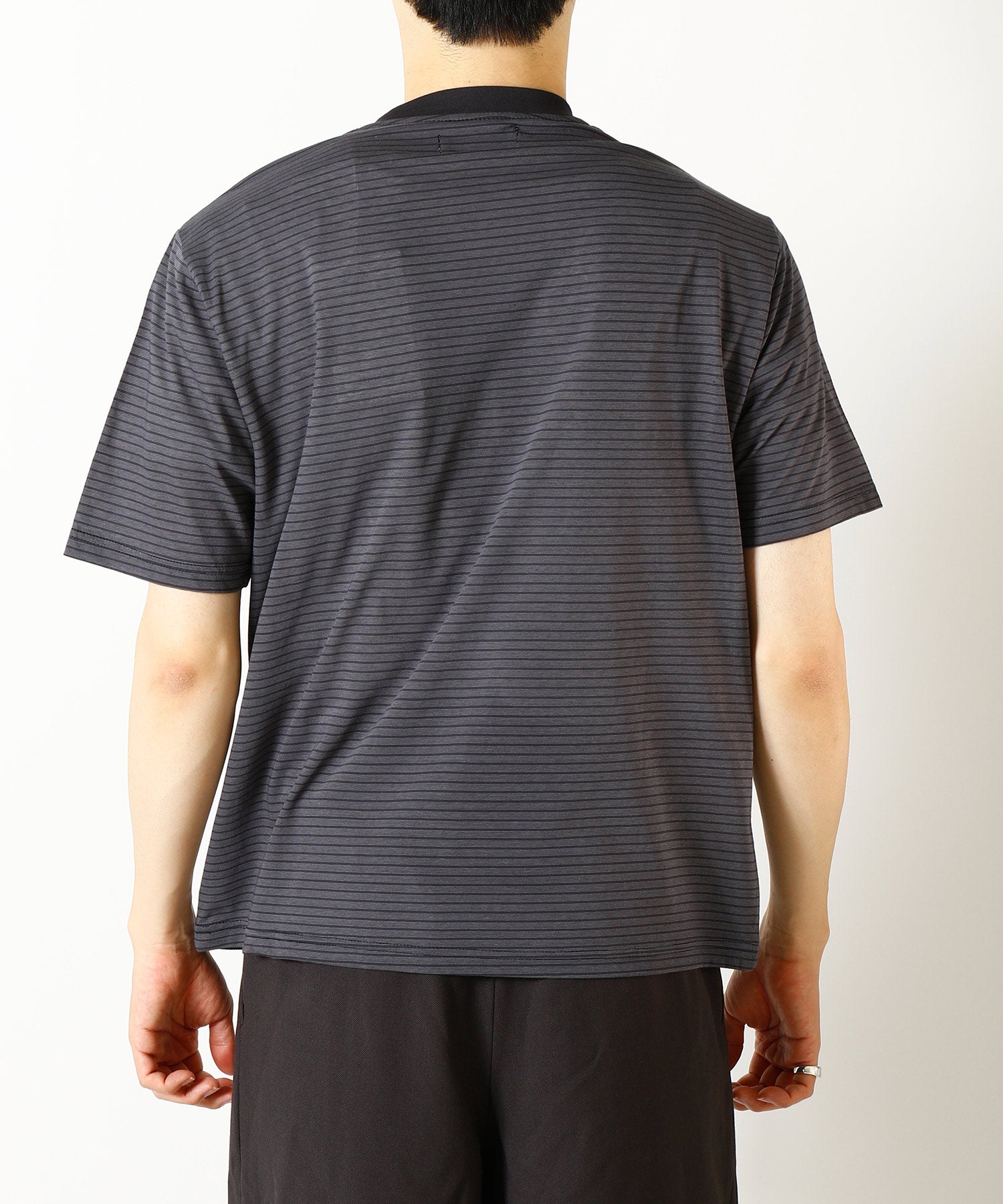 Organic Cotton High Twist Knit Border / Crew Neck Tee
