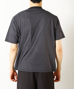 Organic Cotton High Twist Knit Border / Crew Neck Tee