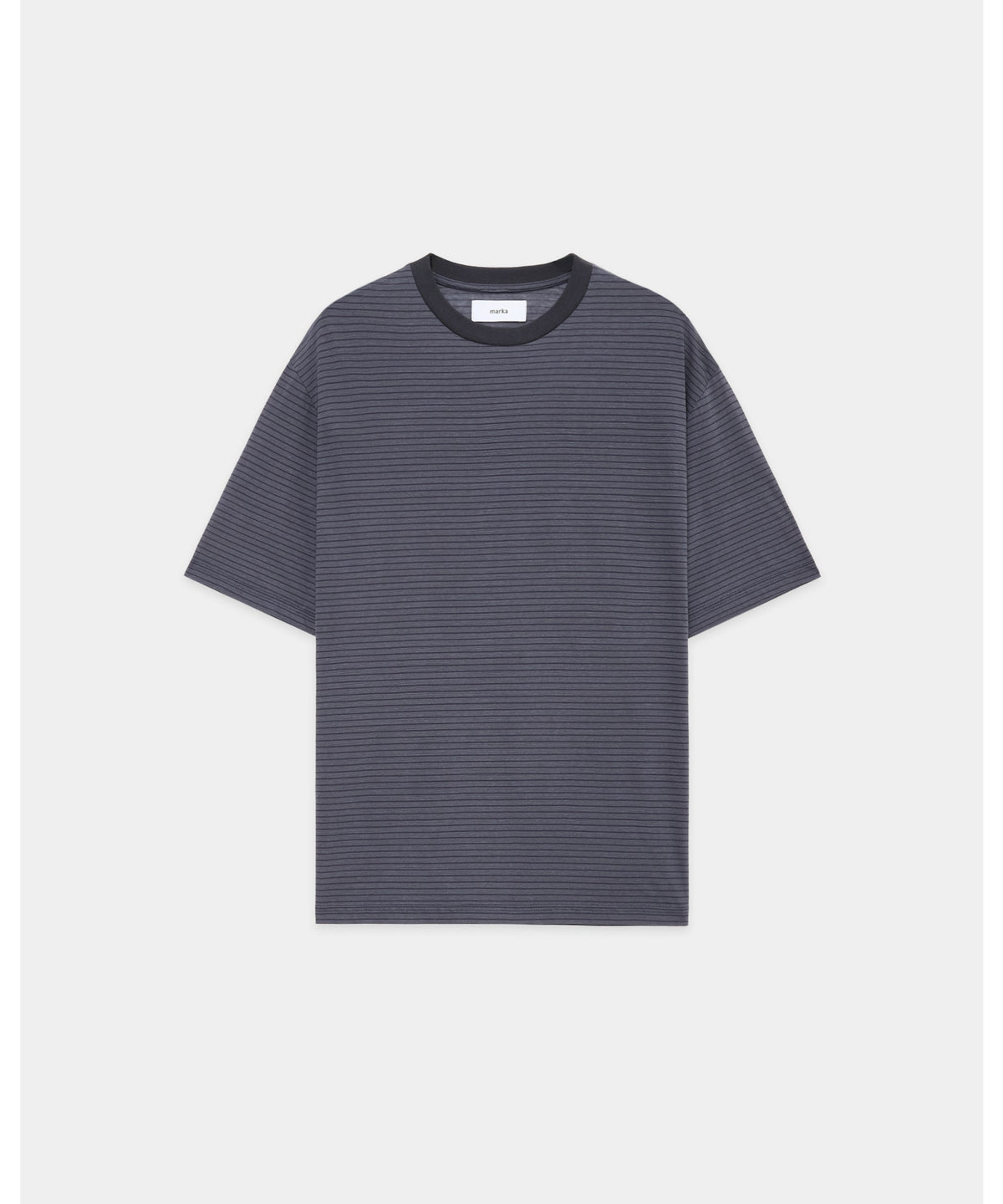 Organic Cotton High Twist Knit Border / Crew Neck Tee
