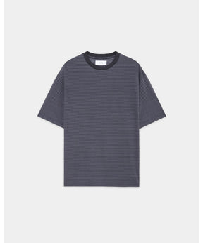 Organic Cotton High Twist Knit Border / Crew Neck Tee