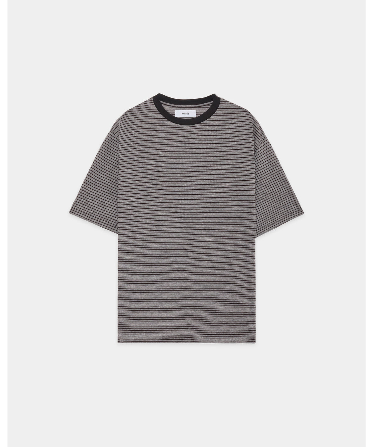 Organic Cotton High Twist Knit Border / Crew Neck Tee