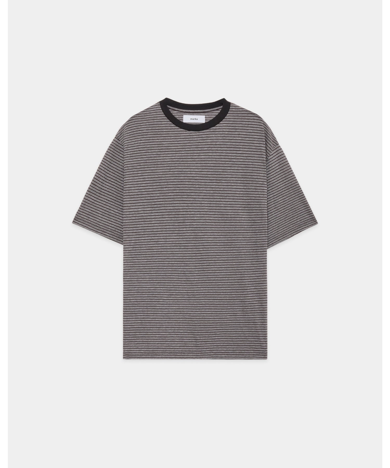 Organic Cotton High Twist Knit Border / Crew Neck Tee