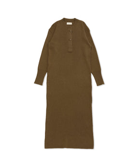 Henry Neck Long Knit Dress