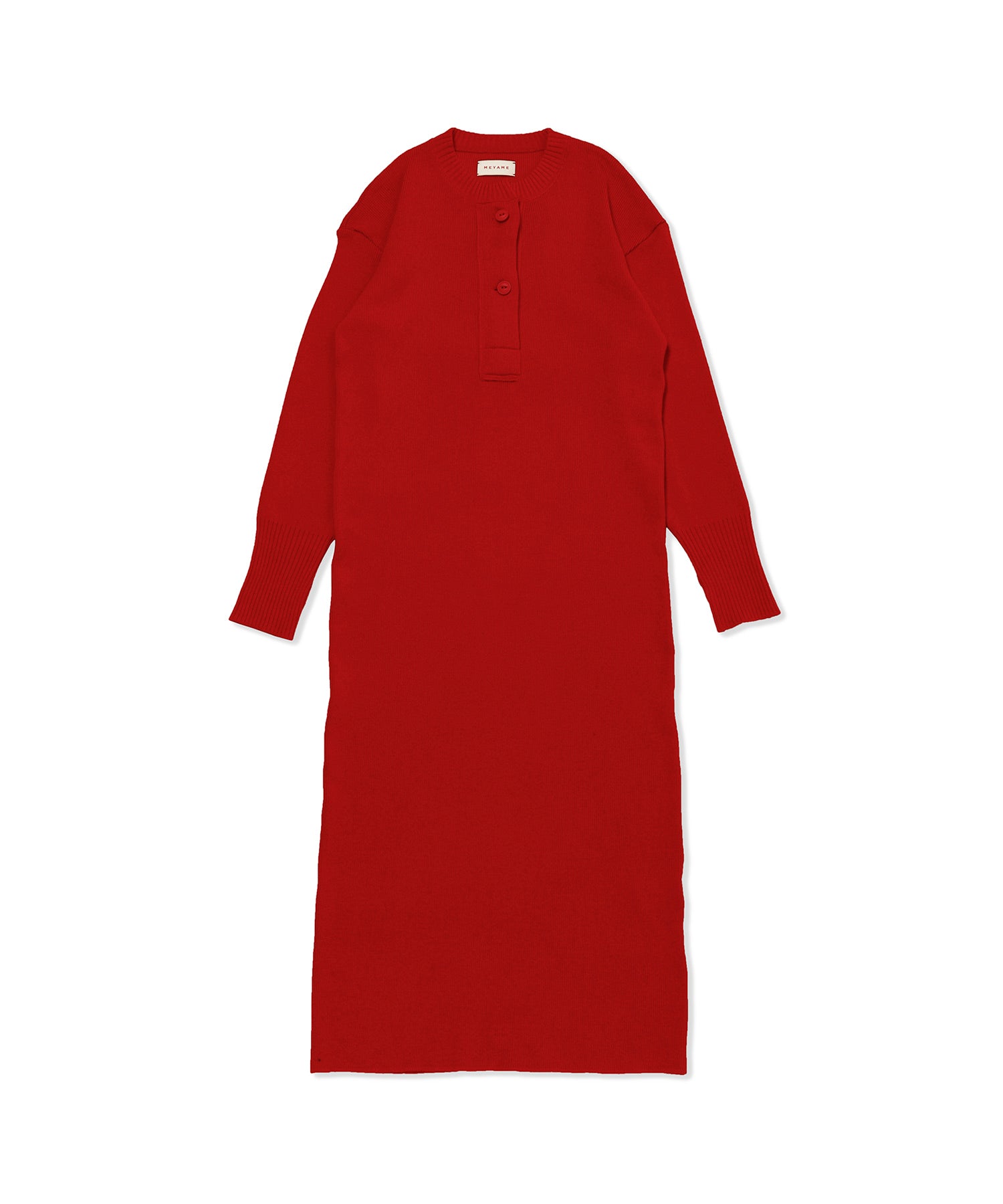 Henry Neck Long Knit Dress