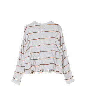 Tucked Jacquard Border Pullover