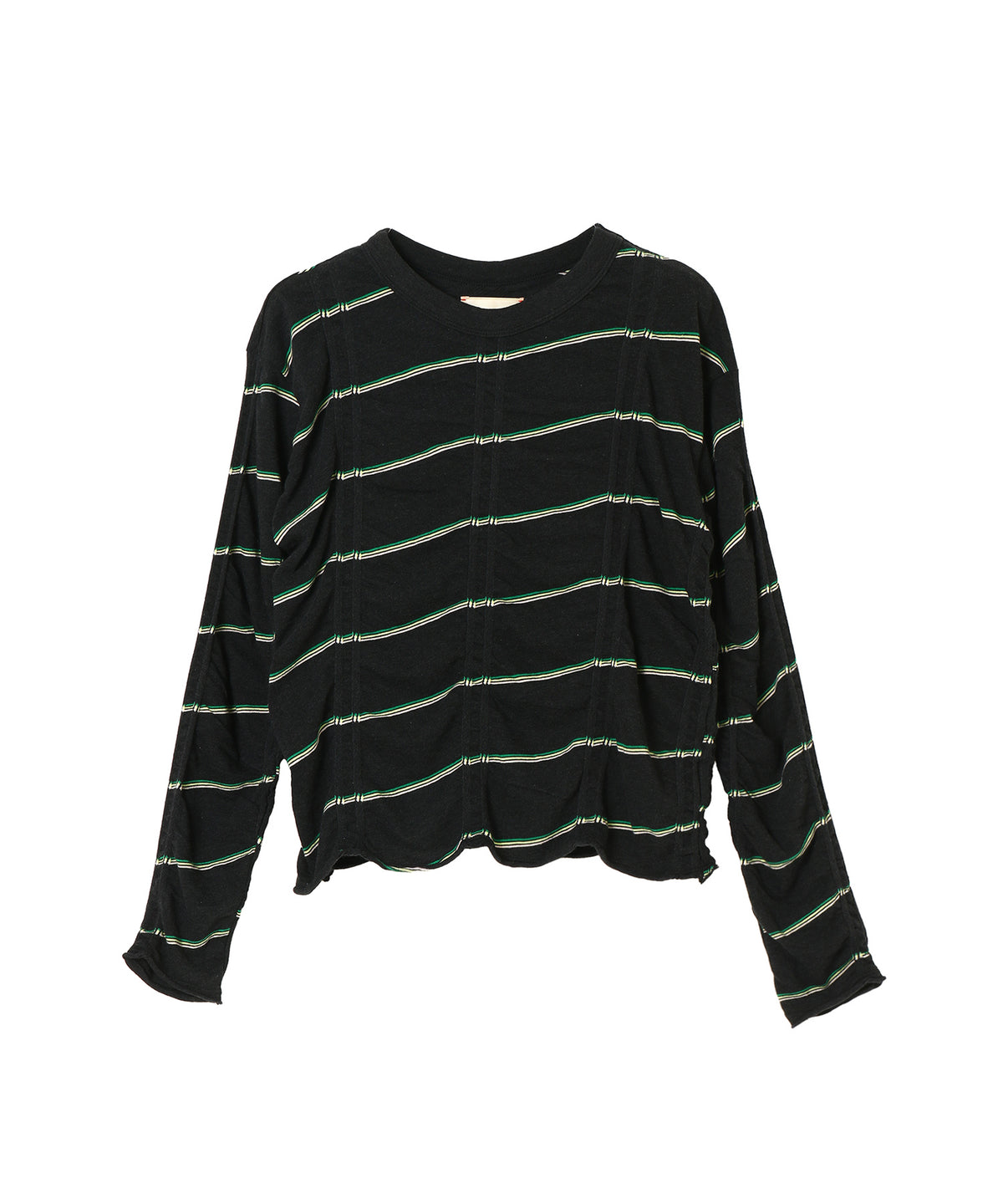 Tucked Jacquard Border Pullover
