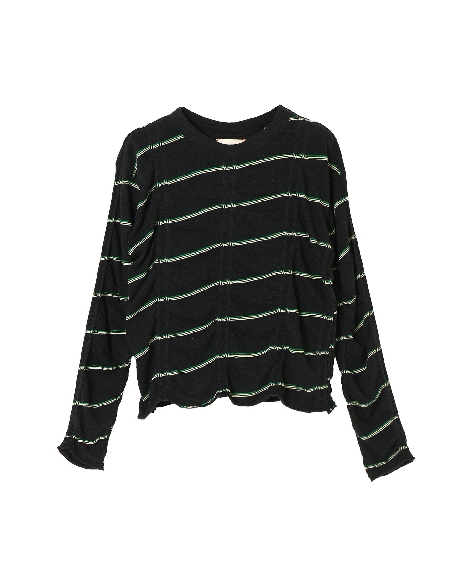 Tucked Jacquard Border Pullover