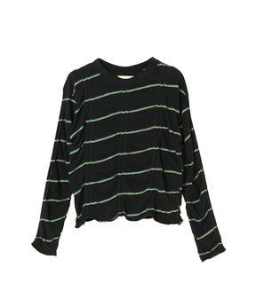 Tucked Jacquard Border Pullover