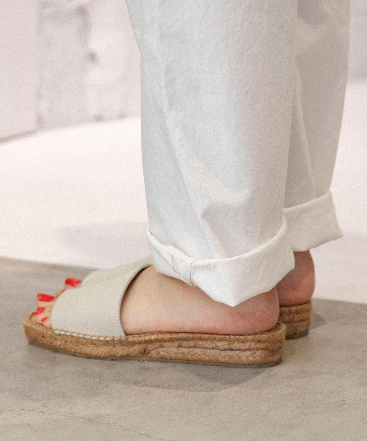 LEATHER ESPADRILLE