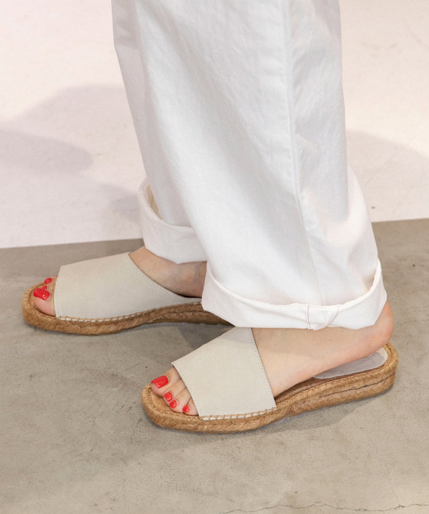 LEATHER ESPADRILLE