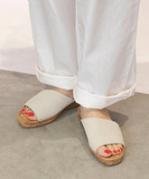 LEATHER ESPADRILLE