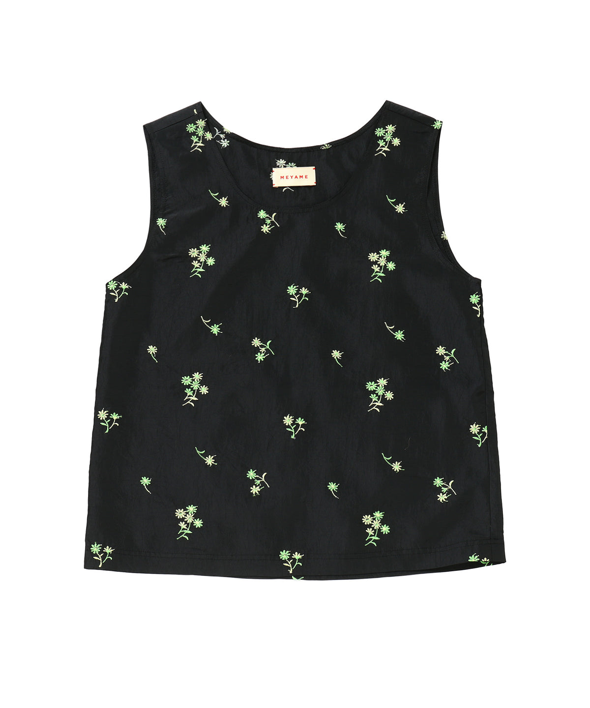 FLOWER EMBROIDERY SLEEVELESS BLOUSE