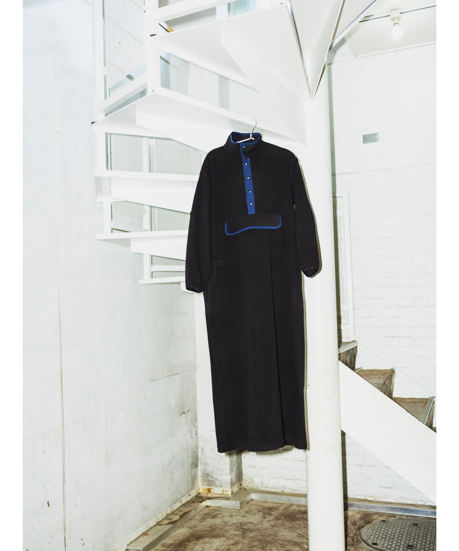 FLEECE SNAP LONG DRESS