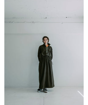 FLEECE SNAP LONG DRESS