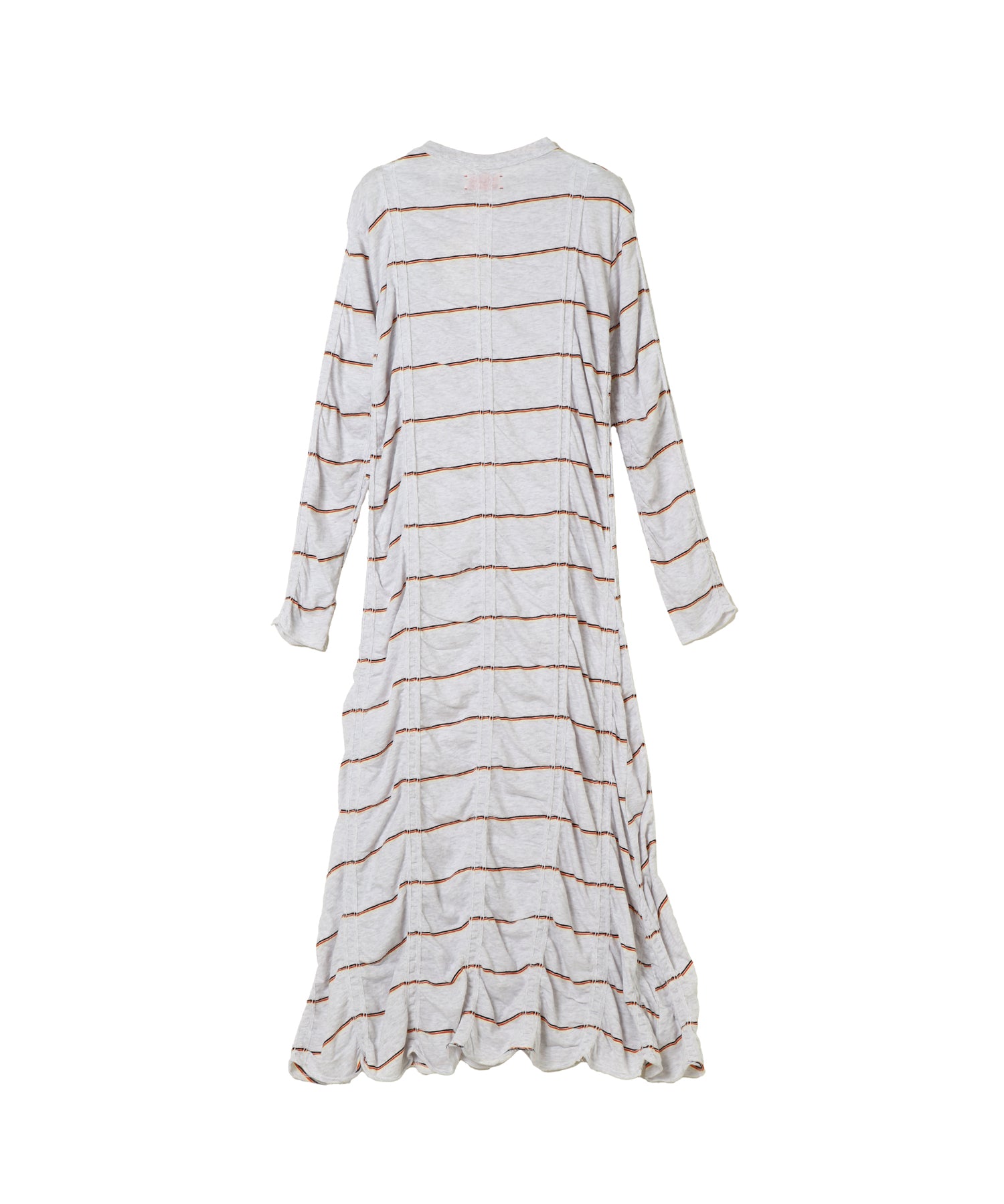 Tucked Jacquard Border Dress