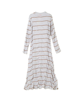 Tucked Jacquard Border Dress